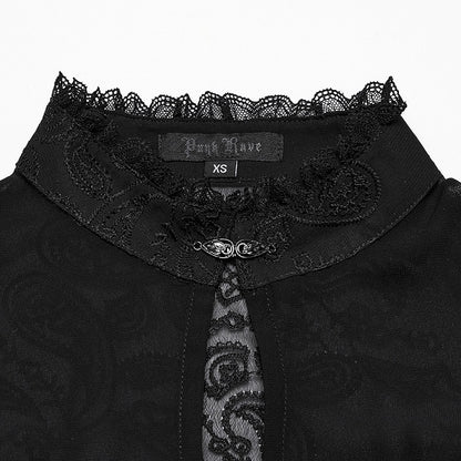 Gorgeous Black Gothic Chiffon Shirt