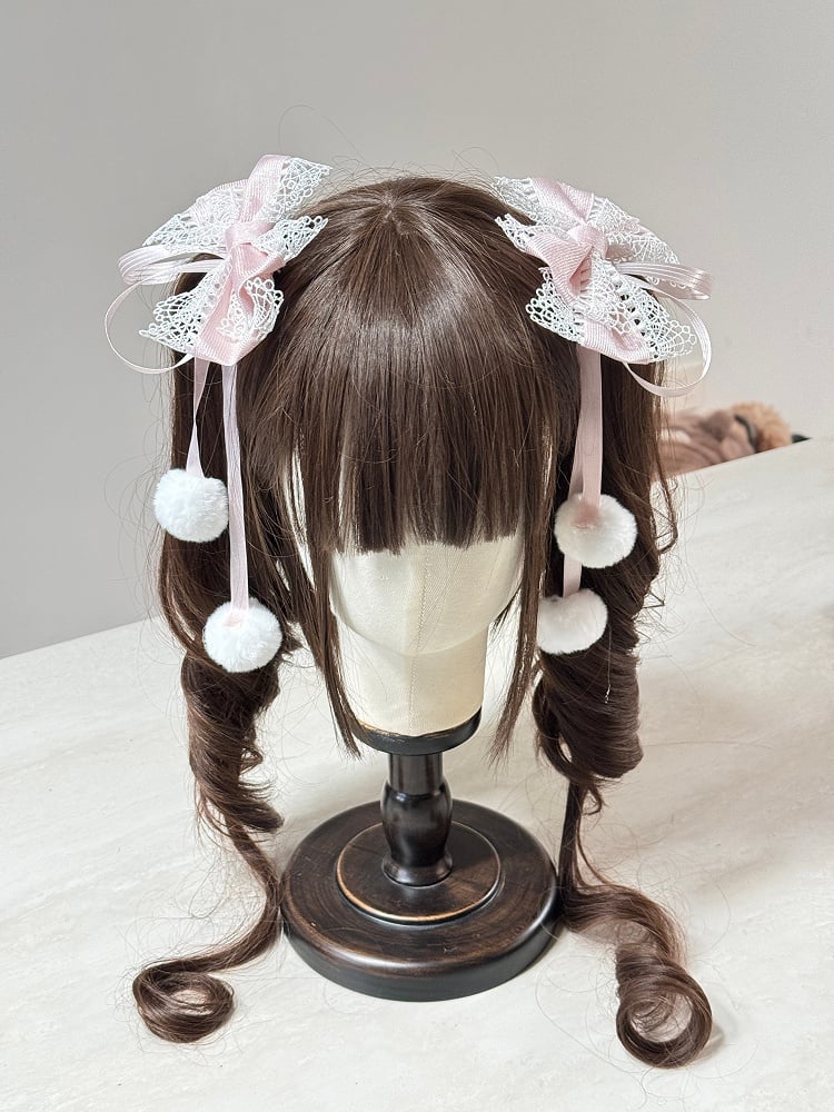 (Detachable Bows) Lolita Hairclip Set KC Multi-Color