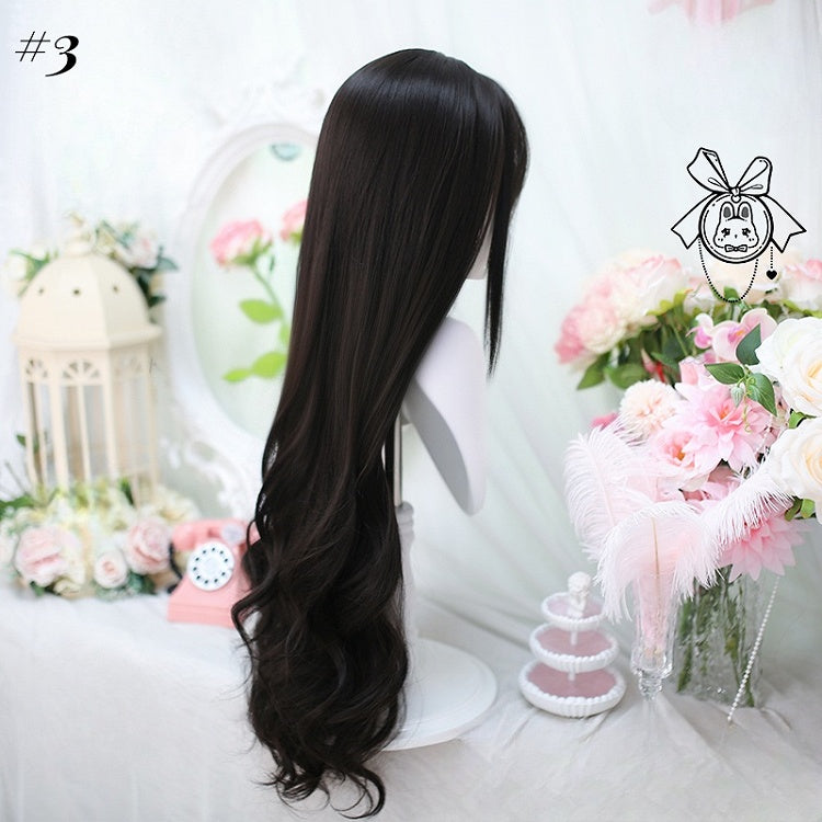 Under Bust Length Synthetic Wig with Bangs