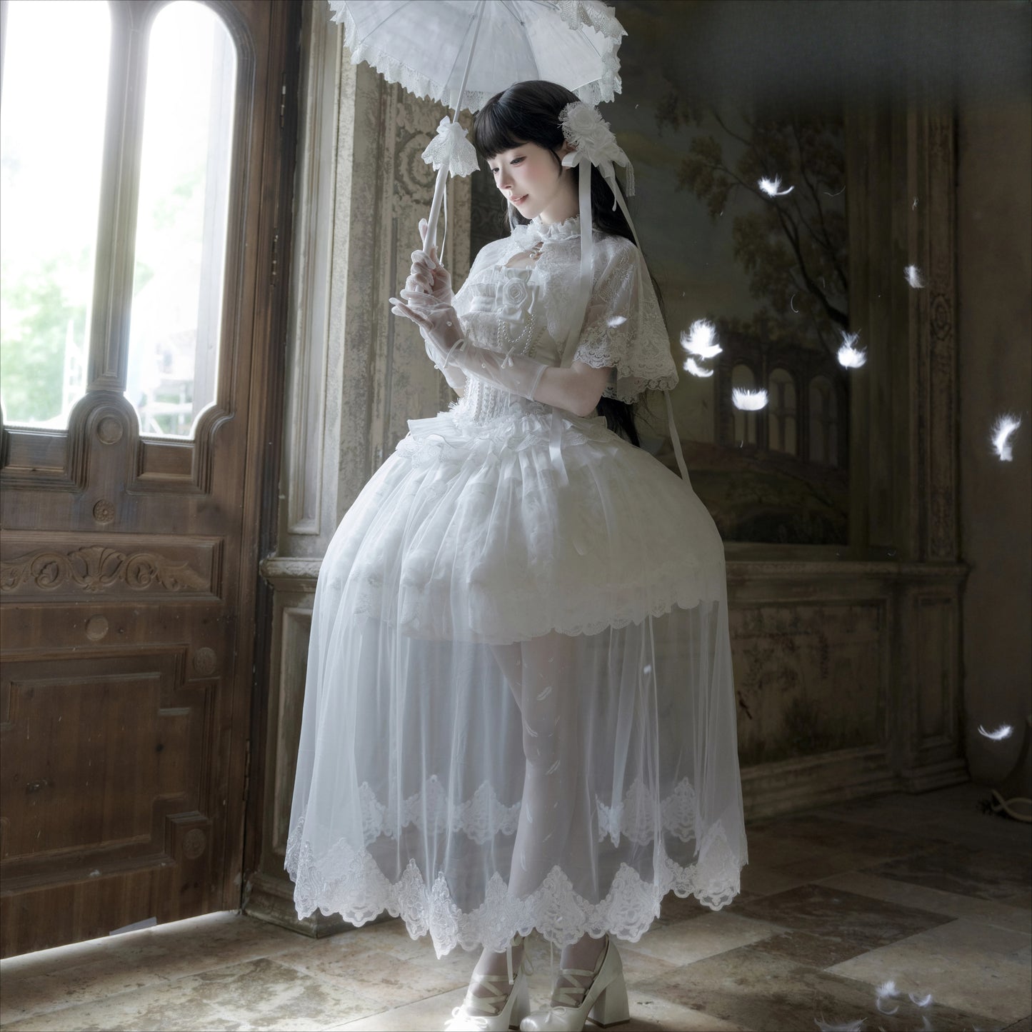 Airfreeing – Unnamed Snow Series Lolita JSK / Cape / Tulle Set