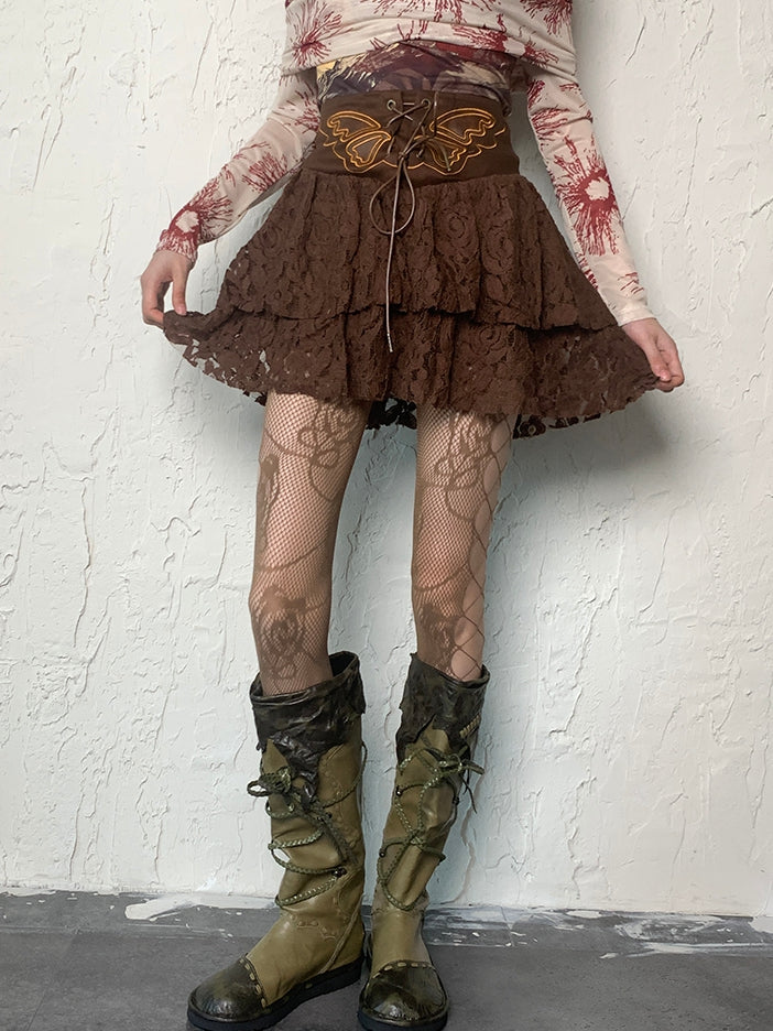 Muster 5 Designoptionen Farbe Punk Cut-out Ödland Blumen