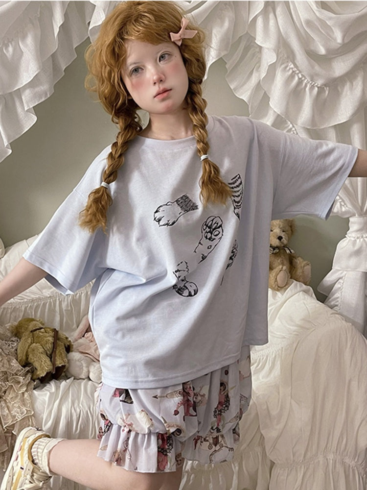 T-Shirt mit Grafik-Print „Kitty Claw“
