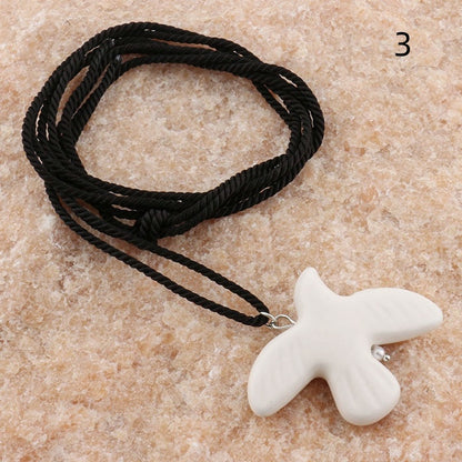 Dove Black/White Y2K Ring/Necklace