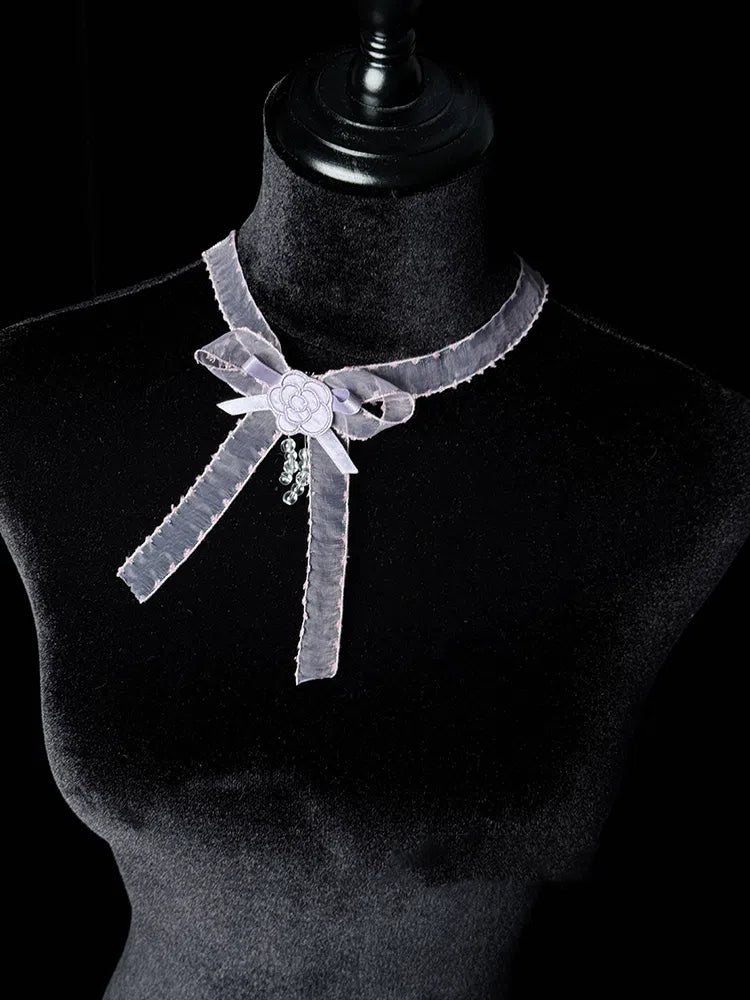 Rot Blau Choker Beige Schwarz / Lila