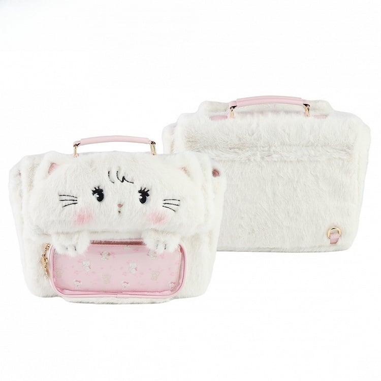 Plüschmousse Weiße Tasche Mikko Ita