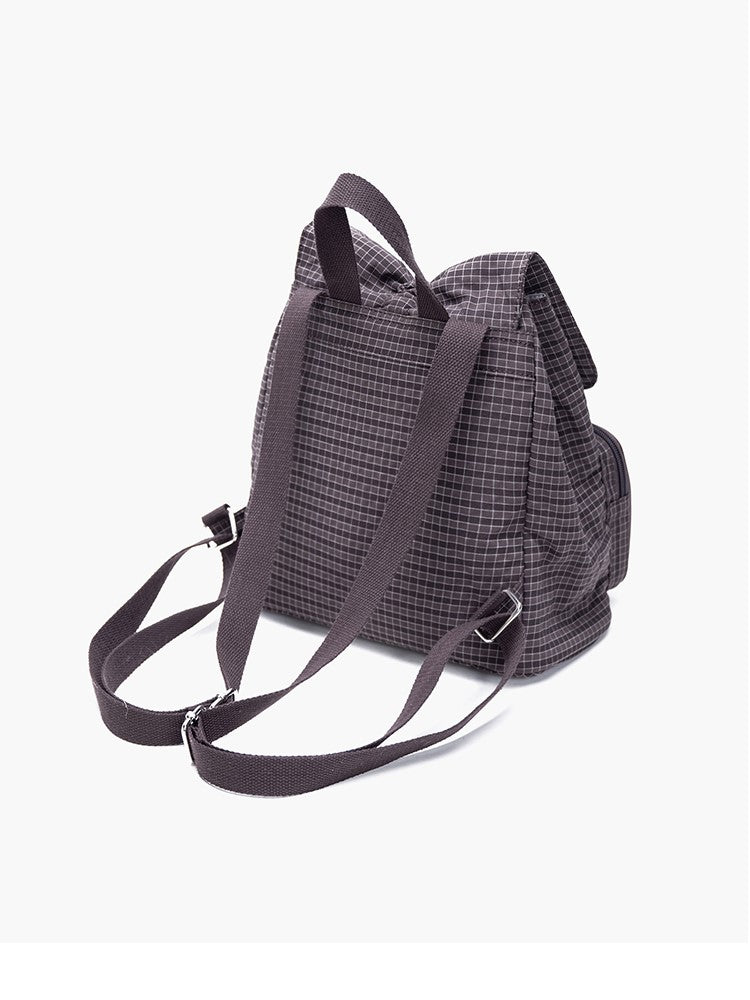 Bag With Charming Bow Drawstring Chic Brown Mini Double-Layer Ita