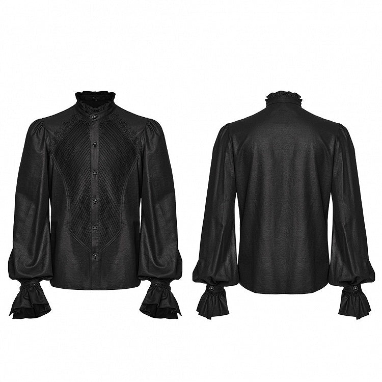 Men's Style Goth Black Shirt Retro Palace