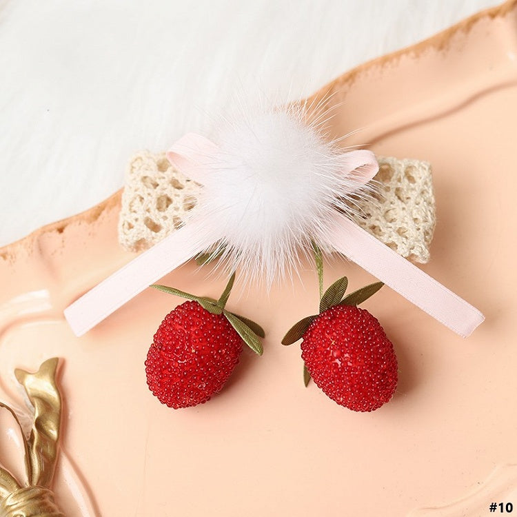 Pink Lolita Options Theme Sweet Hairclip 13 Strawberry