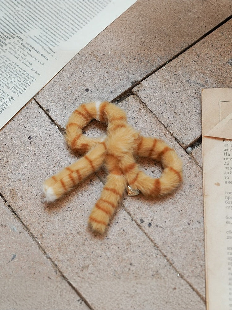 Ginger Plush Bow Sweet Lolita Hairclip - NyaNya