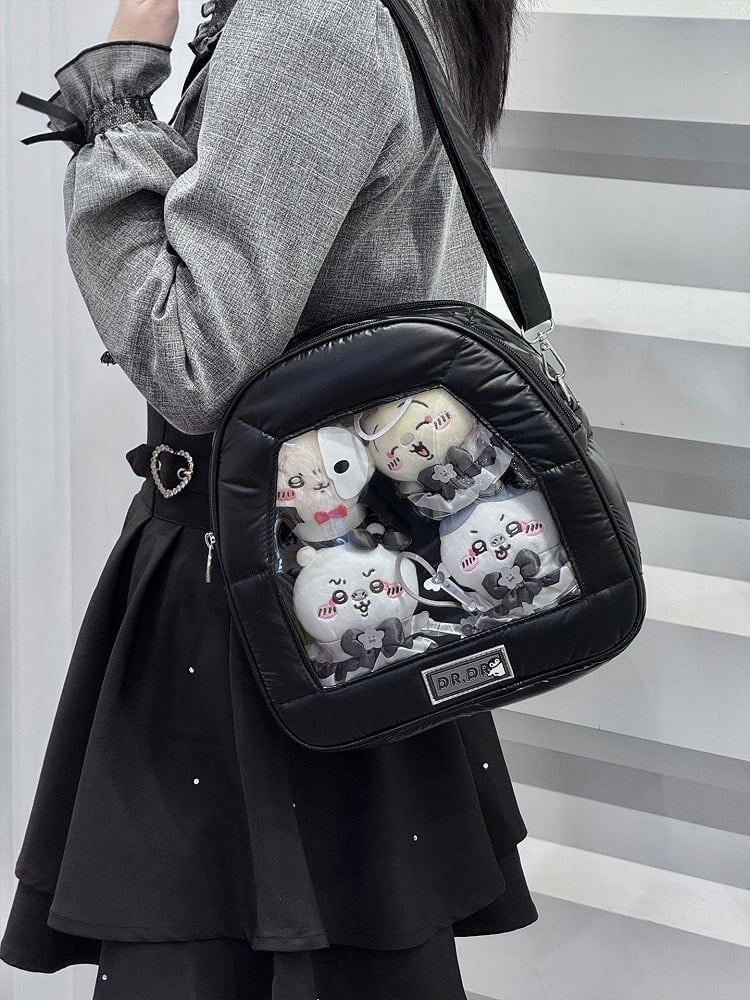 Crossbody/Backpack Black Convertible Bag Ita