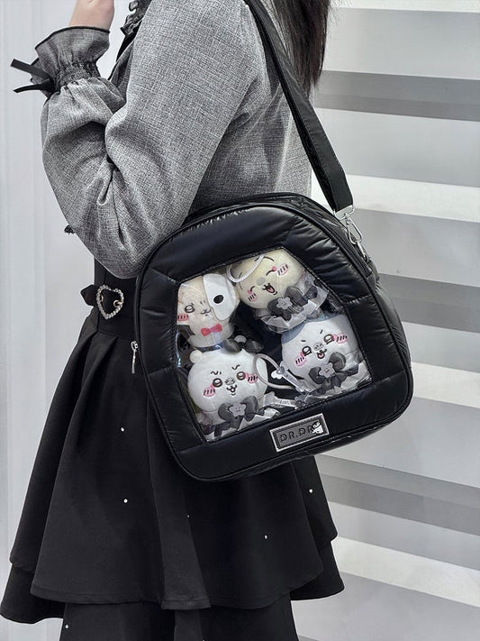Crossbody/Backpack Black Convertible Bag Ita