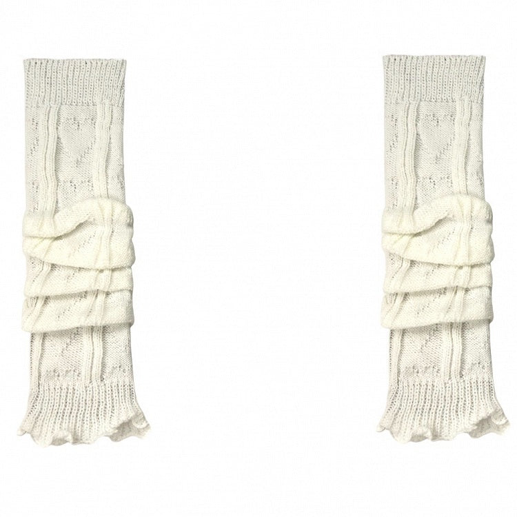 ニットブルー/イエロー/ブラック/ホワイトレッグウォーマー