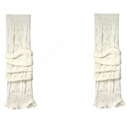 ニットブルー/イエロー/ブラック/ホワイトレッグウォーマー