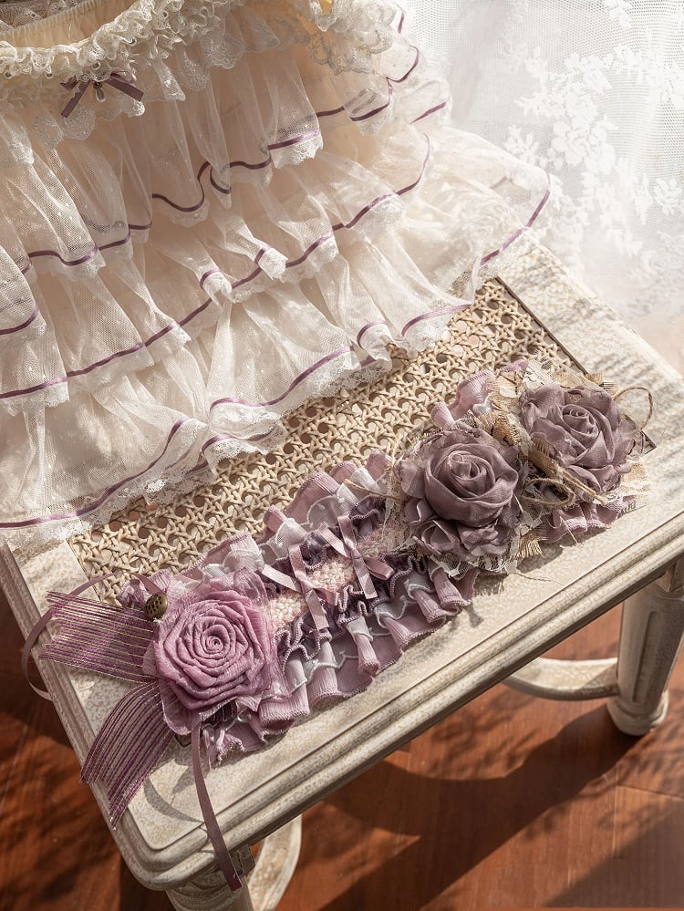 Coffee / Hairband Floral Purple