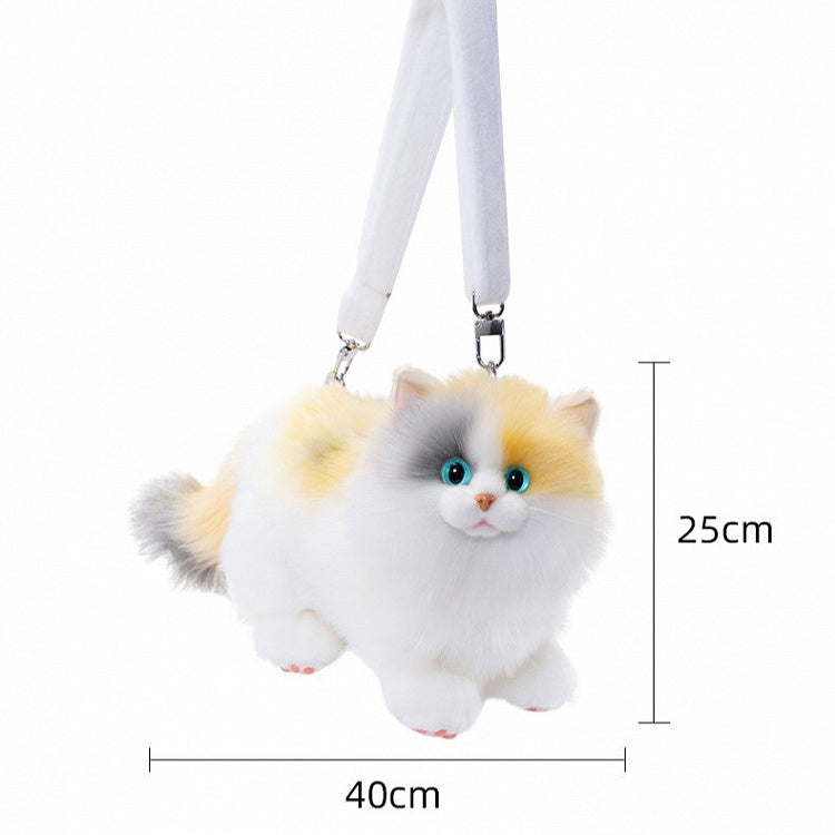 Cat Options Crossbody 3 Realistic Plush Bag