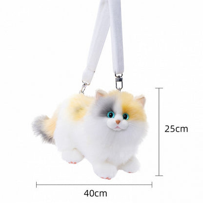 Cat Options Crossbody 3 Realistic Plush Bag