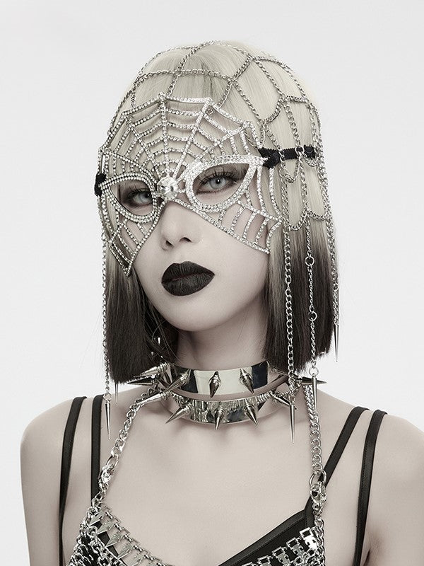 Vintage Silver Gothic Masquerade Mask for Style - Punk Rave