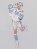 Techwear Shorts Light Colorblock White Blue and Tenshi Kaiwai