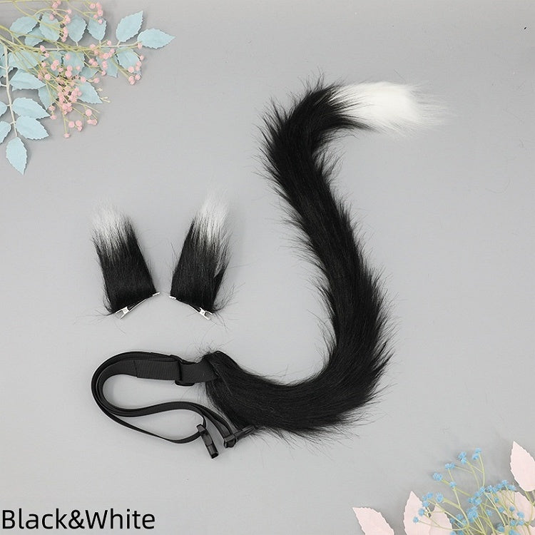 Hair Faux Set Cute Lolita - + Clips 5 Fur Pair One of Kitty Colors Tail A