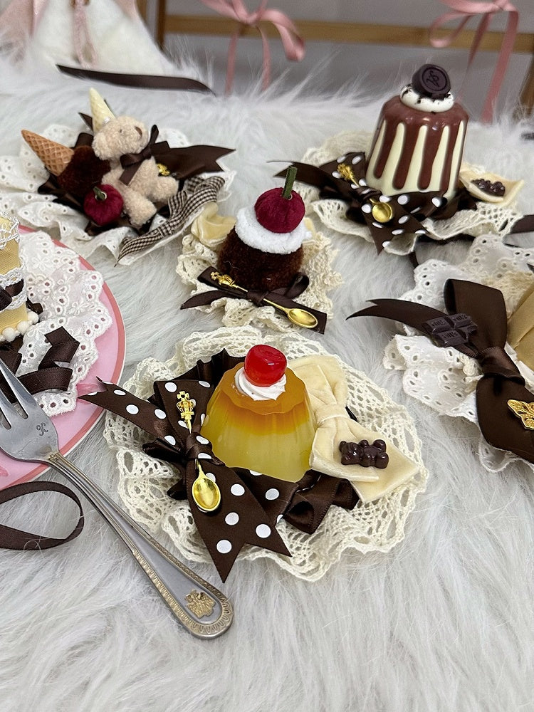 Cake Hairclip Pudding Hairclip/Triangle Lolita Sweet Hairclip/Cherry