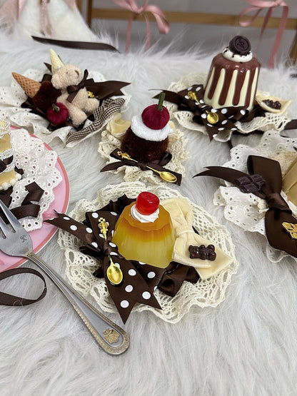 Cake Hairclip Pudding Hairclip/Triangle Lolita Sweet Hairclip/Cherry