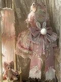 Train Ears Lolita Pink with Plush Tail Bunny Bow Big