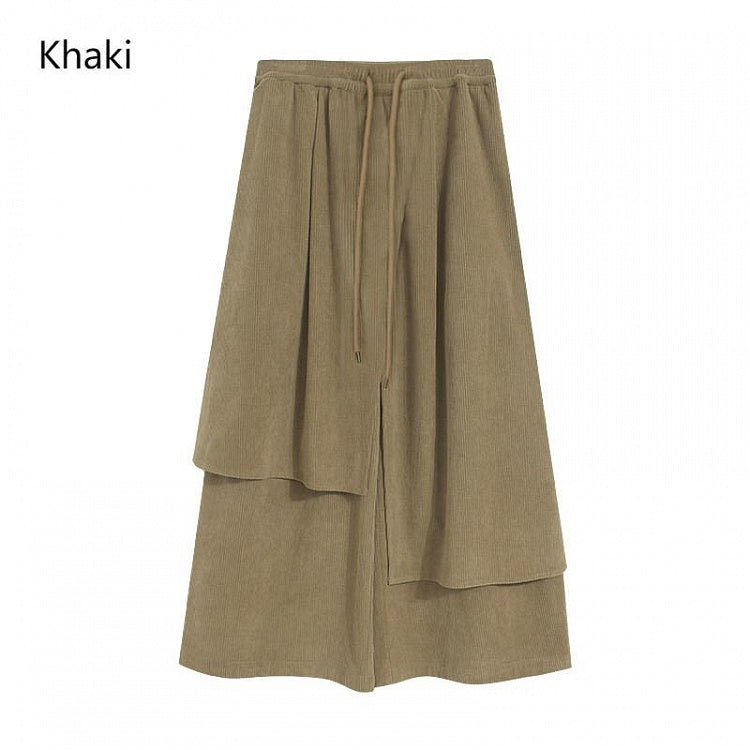 Asymmetrical Cut Pants 3 Wide-leg Design Colors