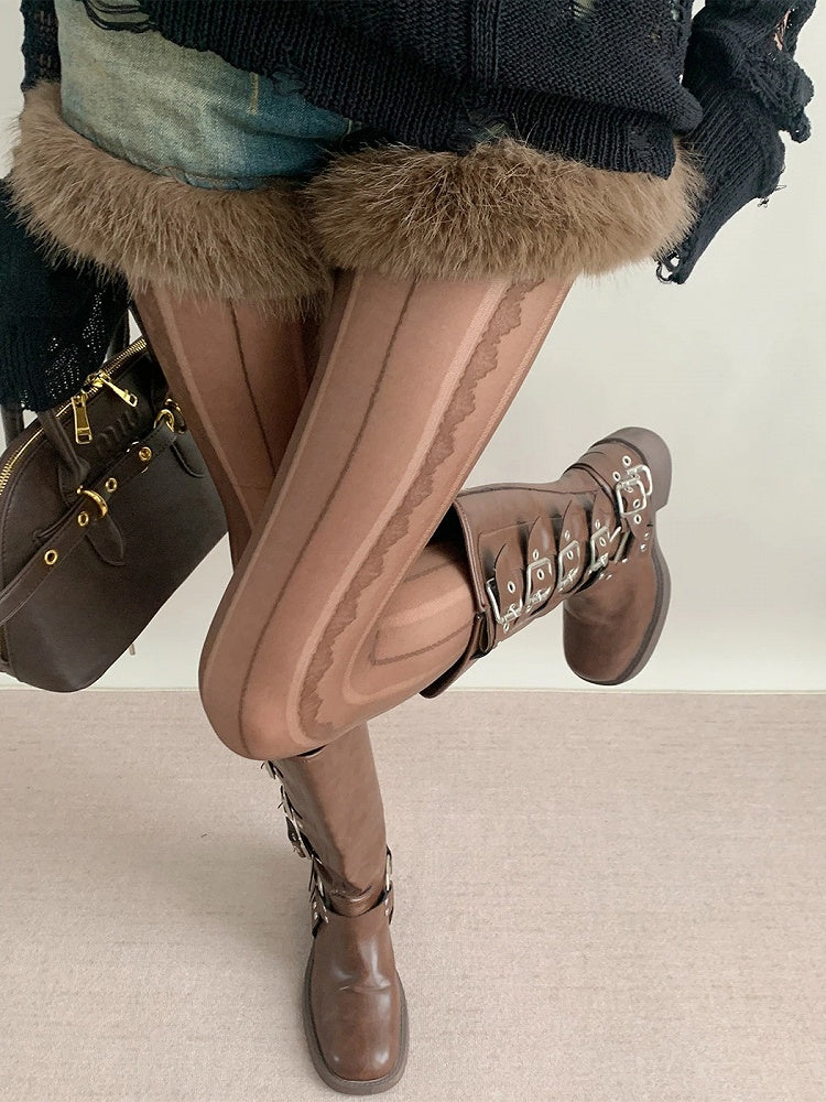 Pantyhose Stripe Semi-Sheer Wavy