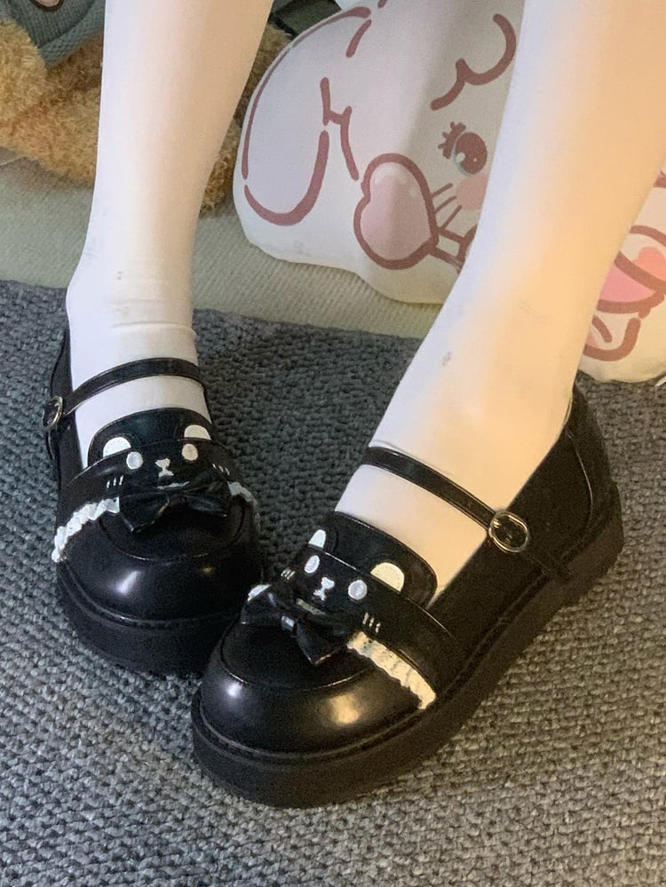 Style Design Bear JK Preppy - Shoes PU with Leather