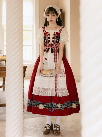 ネックラインフリルオフショルダーブラウス アプリコット