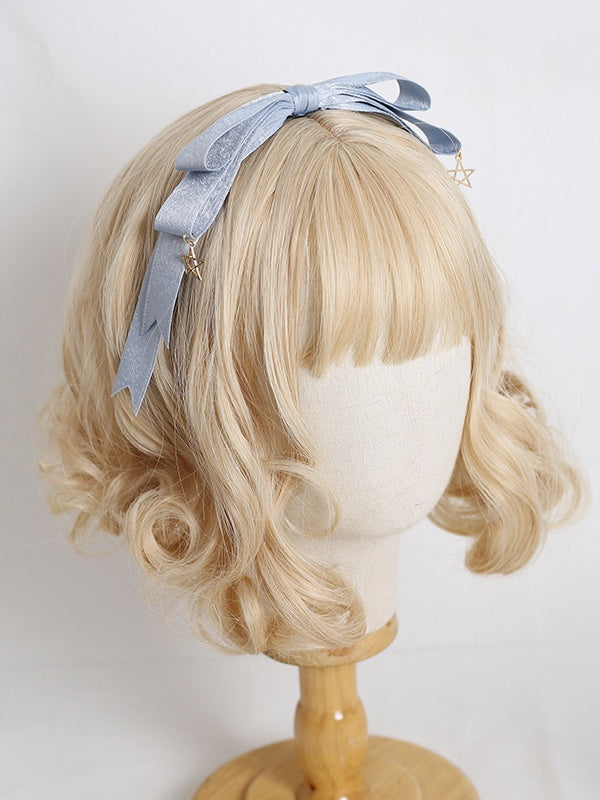 Sweet Light With Multi layer KC Star Charm Bowknot Blue Lolita -