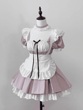 Pleats Set: Dress Style Dusty Pink Maid Kei Jirai Box
