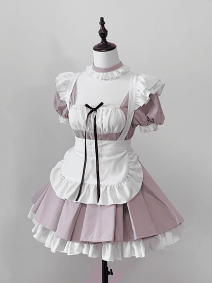Pleats Set: Dress Style Dusty Pink Maid Kei Jirai Box
