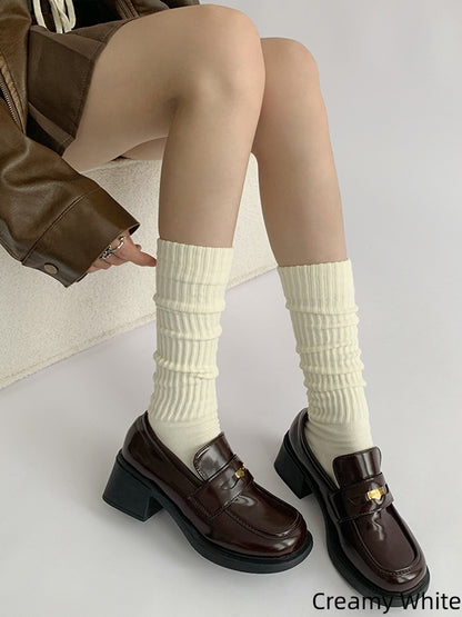 Knitted 9 Colors Calf Socks