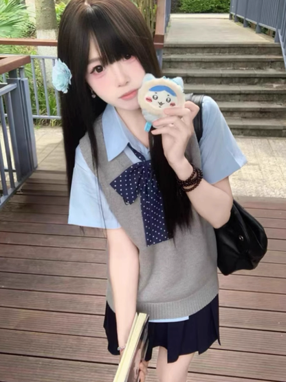 Rock Blau Plissee Länge Dunkel JK 39CM /55CM Uniform