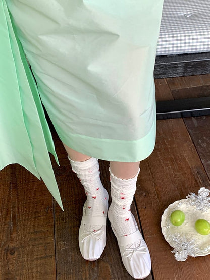 Blumenmuster Grau/Weiß/Weinrot Strümpfe Unter dem Knie Rot/Schwarz