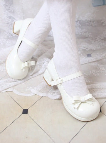 Jane Toe Ribbon Round Mary Heels Lolita