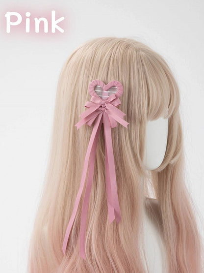 Clip Hair (Single Heart Bow