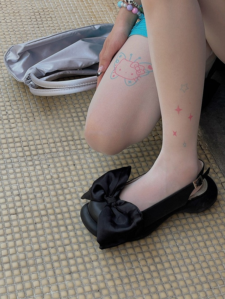 Sweet White Kitty Print Tights