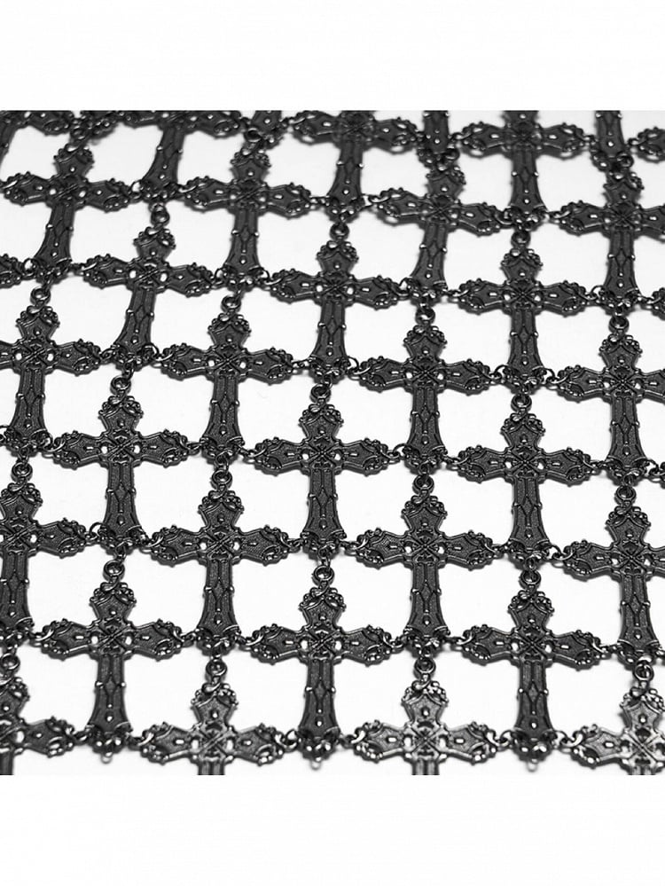 Cutout Design Cross Chain Punk Style Skirt - Punk Rave