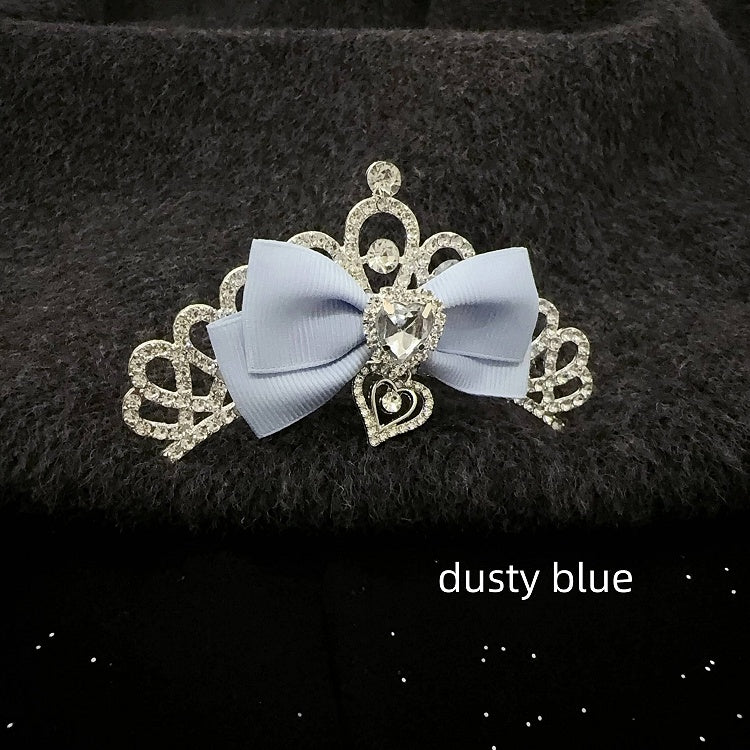 Princess Full Cute Crown Comb Bridal Japanese Birthday Accessory | Rhinestone Hair 5-Color