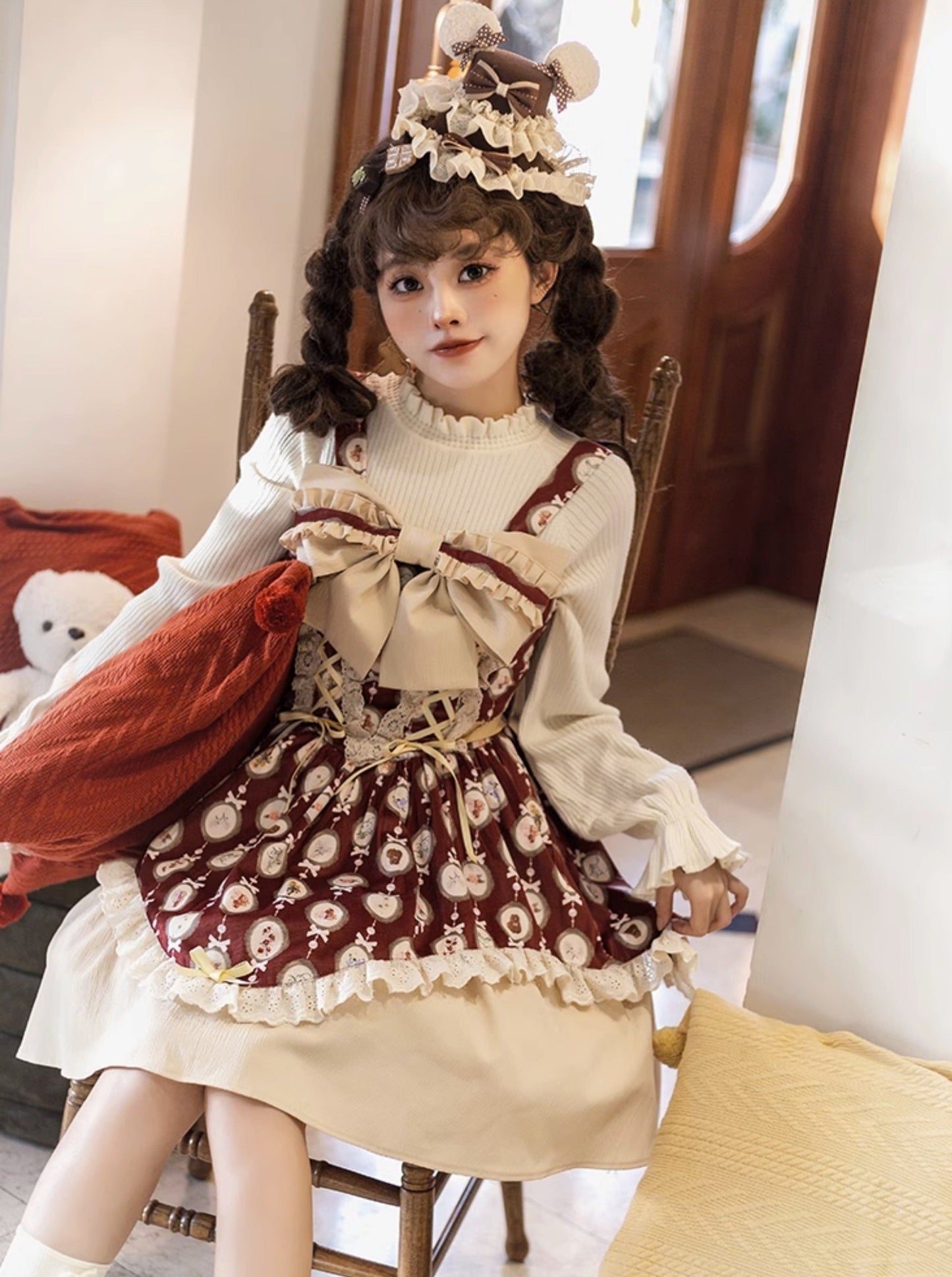 Dress Lolita Handle Print Ribbon