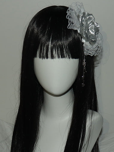 Floral 2 Options Hairclip Silver Design