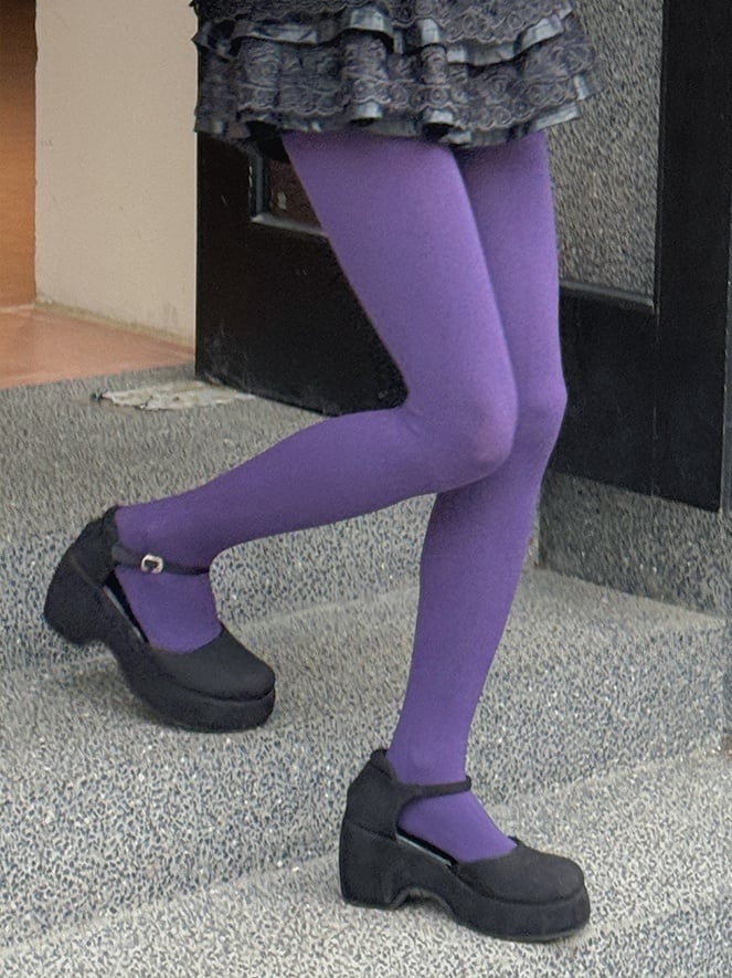 9つのオプション 100D 厚手タイツ