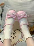 Sweet Mary Heeled Snap Pink Toe with Janes 1.5cm Round Lolita Fastener Heart