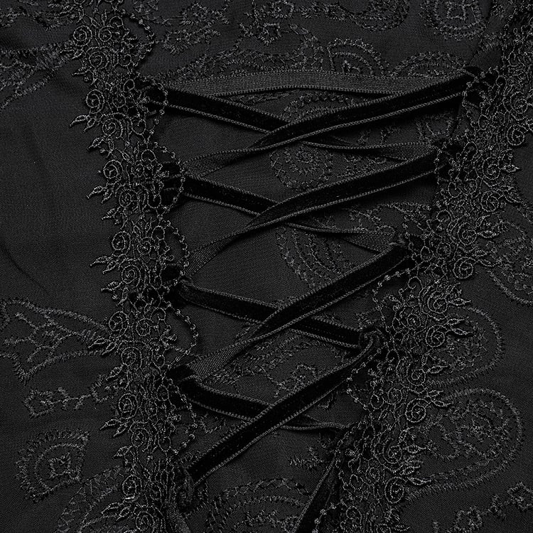 Gorgeous Black Gothic Chiffon Shirt