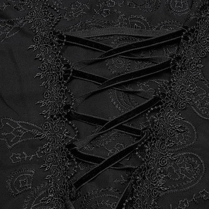 Gorgeous Black Gothic Chiffon Shirt