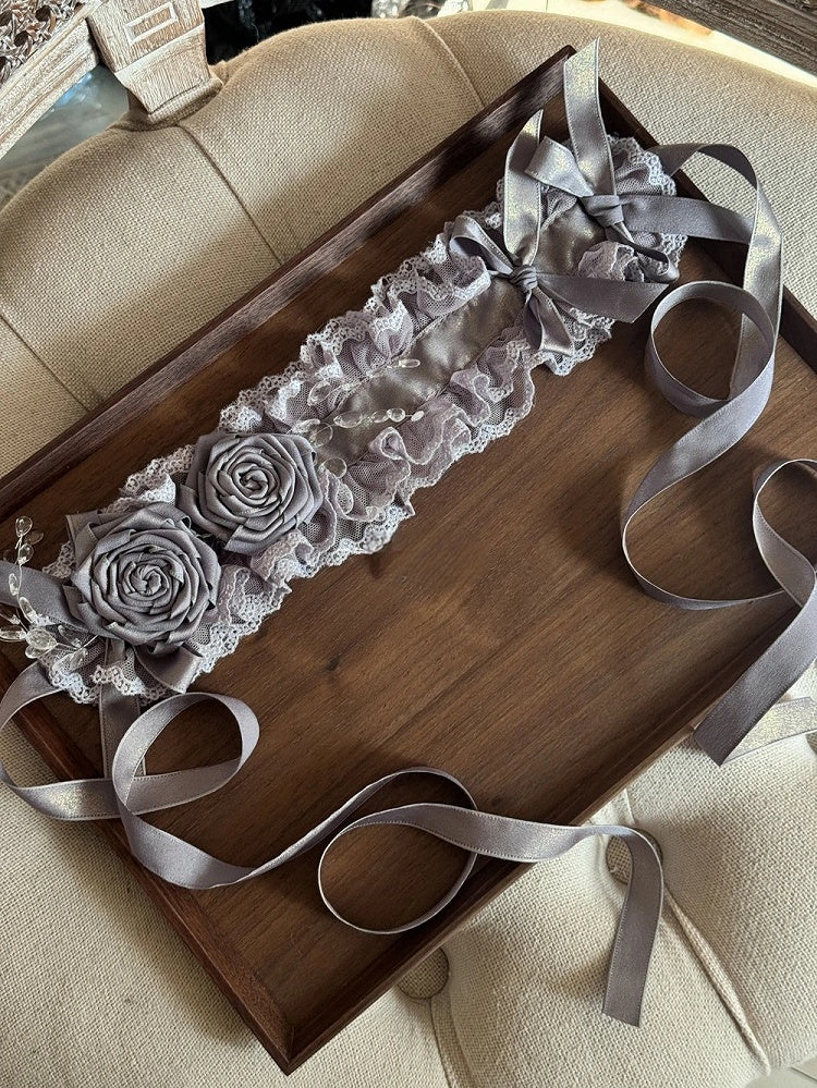 Details) Hairband Lolita (Rose Wisteria Purple Lace Classic