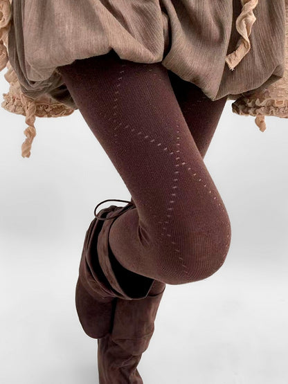 Tights Diamond Patterned Knitted Colors 4