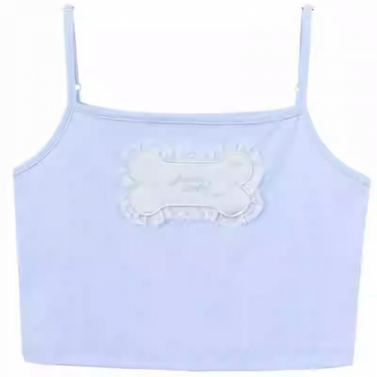 Süßes blau/weißes Cami-Top